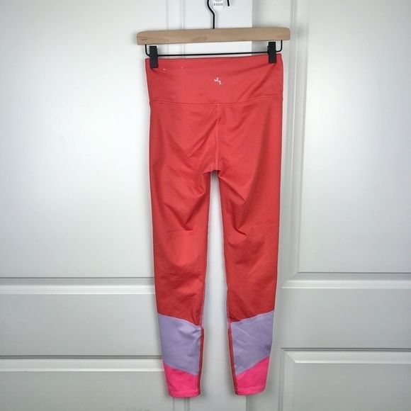JoyLab 7/8 Coral Comfort Color Block Leggings- XS - Picture 5 of 10